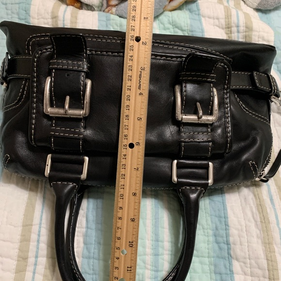 Michael Kors❤️🎁classic📌rare beautiful vintage📌Black Leather satchel - Picture 12 of 16